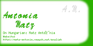 antonia matz business card